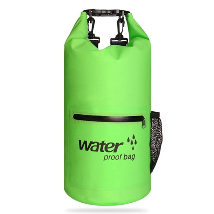 Wasserdichter Outdoor-Trockensack mit doppelten Schultergurten, PVC-Fasstasche, Fassungsvermögen: 10L