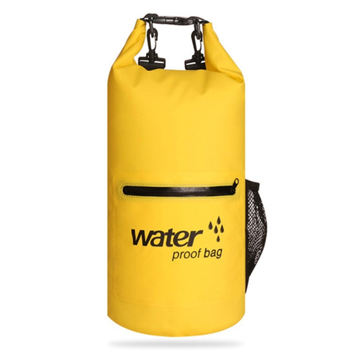 Wasserdichter Outdoor-Trockensack mit doppelten Schultergurten, PVC-Fasstasche, Fassungsvermögen: 10L