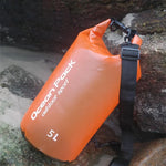 Wasserdichte Outdoor-Einzelschulter-Trockentasche, PVC-Fassbeutel, Fassungsvermögen: 5 l, 5 l