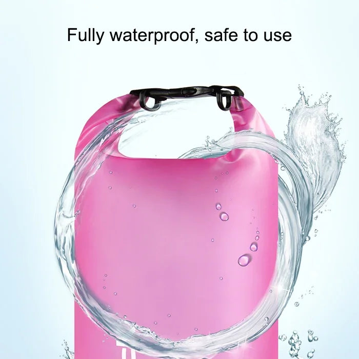Wasserdichte Outdoor-Einzelschulter-Trockentasche, PVC-Fassbeutel, Fassungsvermögen: 5 l, 5 l