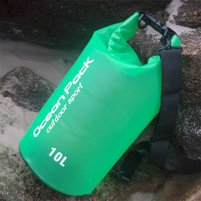 Wasserdichte Outdoor-Schulter-Trockentasche, PVC-Trockensack, Kapazität: 10 l, 10 l
