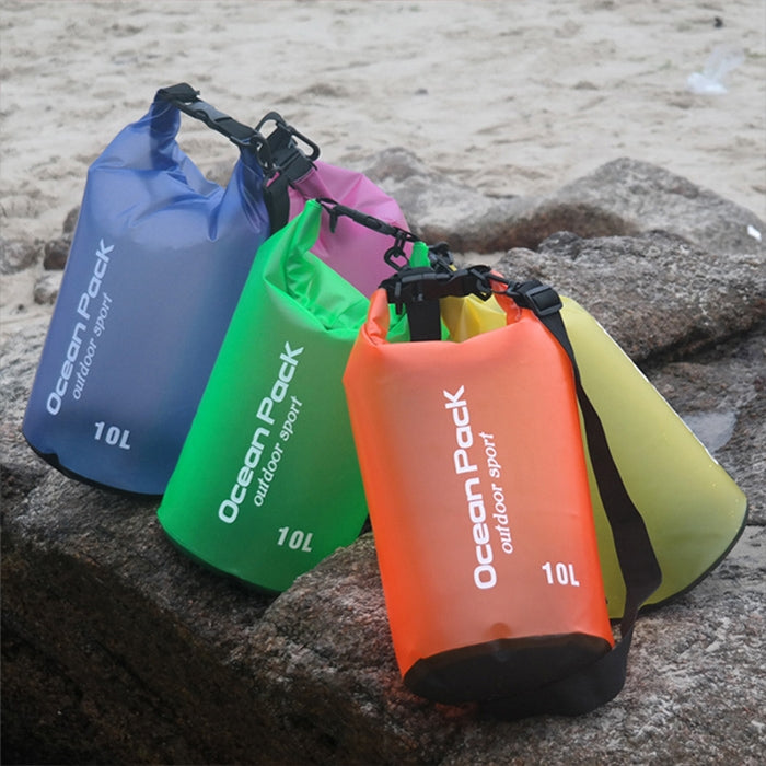 Wasserdichte Outdoor-Schulter-Trockentasche, PVC-Trockensack, Kapazität: 10 l, 10 l
