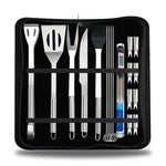18-in-1 Outdoor-Geschirrset Camping-Grill-Geschirr Picknick-Werkzeugset mit Thermometer, 18-in-1, mit Thermometer