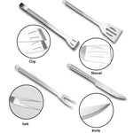 5 in 1 Outdoor Geschirr-Set Camping Grill Geschirr Picknick-Werkzeug-Set, 5 in 1