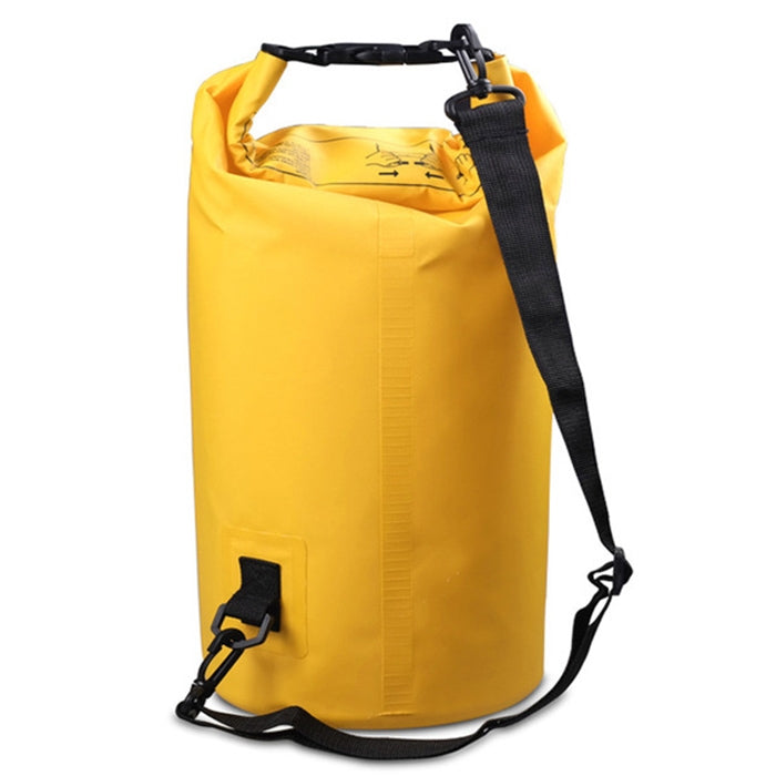Outdoor Waterproof Single Shoulder Bag Dry Sack PVC Barrel Bag, Capacity: 15L, Capacity: 15L (Dark Blue), Capacity: 15L (Orange), Capacity: 15L (Pink), Capacity: 15L (Green), Capacity: 15L (Sky Blue), Capacity: 15L (Yellow), Capacity: 15L (Black)