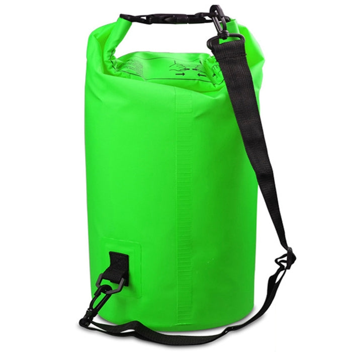 Outdoor Waterproof Double Shoulder Bag Dry Sack PVC Barrel Bag, Capacity: 20L, Capacity: 20L (Sky Blue), Capacity: 20L (Yellow), Capacity: 20L (Black), Capacity: 20L (Dark Blue), Capacity: 20L (Orange), Capacity: 20L (Pink), Capacity: 20L (Green)