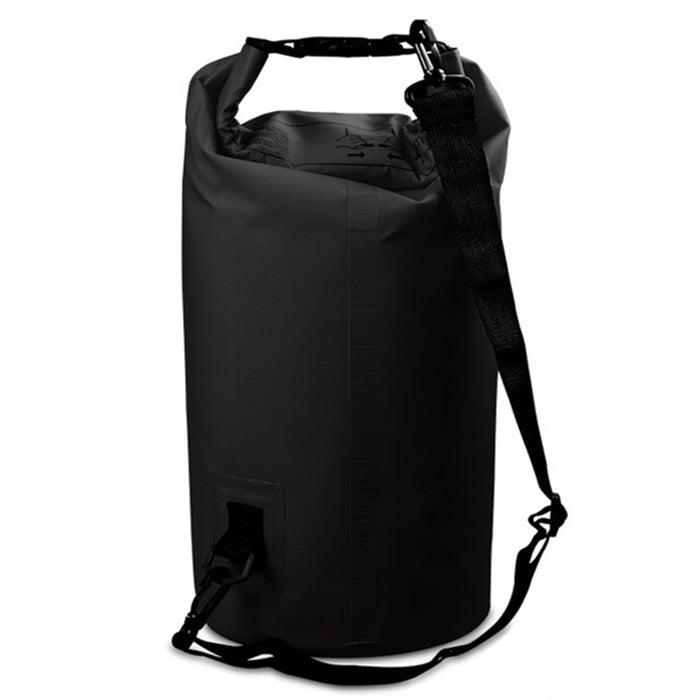 Outdoor Waterproof Double Shoulder Bag Dry Sack PVC Barrel Bag, Capacity: 30L, Capacity: 30L (Green), Capacity: 30L (Sky Blue), Capacity: 30L (Yellow), Capacity: 30L (Black), Capacity: 30L (Dark Blue), Capacity: 30L (Orange), Capacity: 30L (Pink)