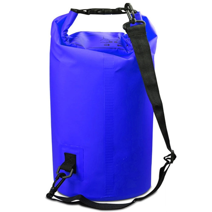 Outdoor Waterproof Double Shoulder Bag Dry Sack PVC Barrel Bag, Capacity: 30L, Capacity: 30L (Green), Capacity: 30L (Sky Blue), Capacity: 30L (Yellow), Capacity: 30L (Black), Capacity: 30L (Dark Blue), Capacity: 30L (Orange), Capacity: 30L (Pink)