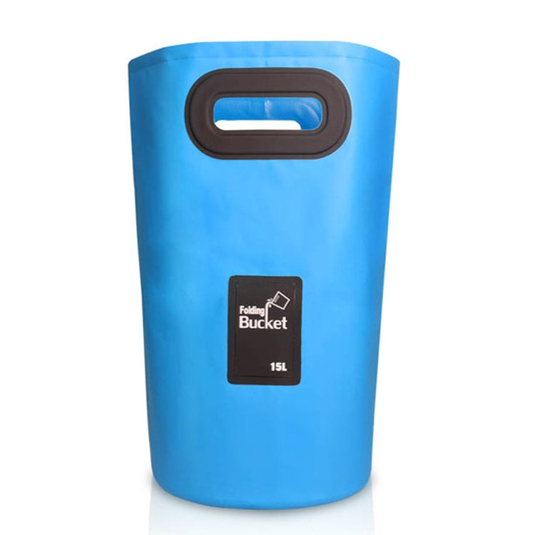 Outdoor Tragbare Klappspüle PVC Faltbarer Eimer, Fassungsvermögen: 15L, 15L Orange, 15L Grün, 15L Rosenrot, 15L Himmelblau, 15L Gelb, 15L Schwarz, 15L Dunkelblau