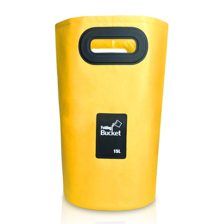 Outdoor Tragbare Klappspüle PVC Faltbarer Eimer, Fassungsvermögen: 15L, 15L Orange, 15L Grün, 15L Rosenrot, 15L Himmelblau, 15L Gelb, 15L Schwarz, 15L Dunkelblau