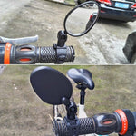 360 Grad Drehung Mountainbike Fahrrad Schnellspann Silikon Rückspiegel Reflektor, Rückspiegel Reflektor