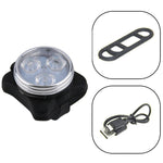 COB Lampenperle 160LM Weißes Licht USB Aufladung Vier-Gang Wasserdichtes Fahrrad Front- / Rücklicht Set, Weißes Licht