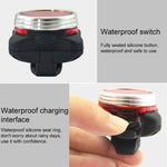 COB Lampenperle 160LM Weißes Licht USB Aufladung Vier-Gang Wasserdichtes Fahrrad Front- / Rücklicht Set, Weißes Licht