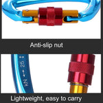 XINDA XD-Q9628 Professioneller Kletterkarabiner D-förmiger Master Lock Sicherheitsverschluss Outdoor Kletterausrüstung Zubehör, XD-Q9628 (Schwarz), XD-Q9628 (Orange), XD-Q9628 (Blau)