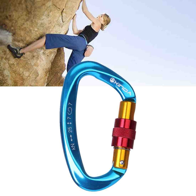 XINDA XD-Q9628 Professioneller Kletterkarabiner D-förmiger Master Lock Sicherheitsverschluss Outdoor Kletterausrüstung Zubehör, XD-Q9628 (Schwarz), XD-Q9628 (Orange), XD-Q9628 (Blau)