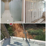 304 Stainless Steel Glass Fish Mouth Support Rod Fixing Clip with 14x100mm Rod, Specification: XL, XL, with 14x100mm Rod