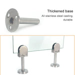 304 Stainless Steel Glass Fish Mouth Support Rod Fixing Clip with 14x80mm Rod, Specification: S, S, with 14x80mm Rod