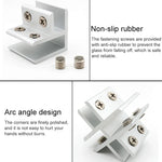 Aluminum Alloy Glass Combination Clamp Cabinet Partition Fixing Clip, 90 degrees Cliped 8-10mm, 90 degrees Cliped 8-10mm