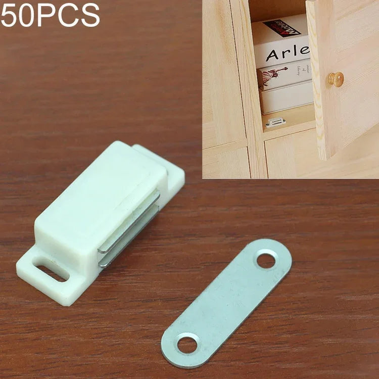 50 Stück Kunststoff Starker Magnetschrank Türsauger Garderobe Bücherregal Wohnaccessoires, Größe: S, S