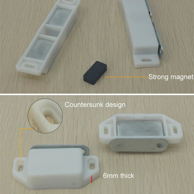 30 Stück Kunststoff starker magnetischer Schranktür-Sauger, Kleiderschrank-Bücherregal-Heimzubehör, Größe: M, M