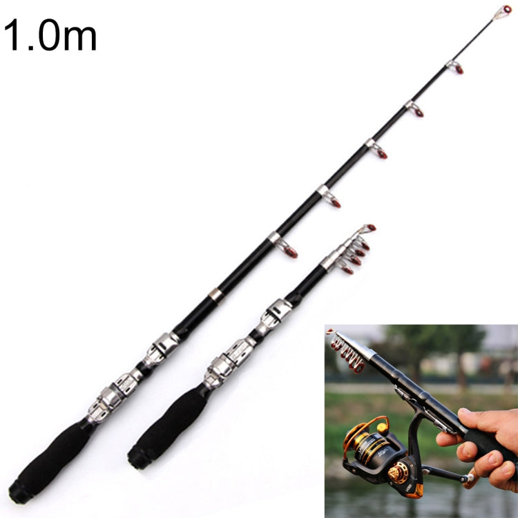 30cm Tragbare Teleskop-Meeresangel Mini-Angelrute, Ausziehbare Länge: 1,0m, 1,0m