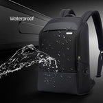 Bopai 751-006881 Business Anti-Diebstahl Wasserdichte Große Kapazität Doppel-Schultertasche mit USB-Ladeanschluss, Größe: 30x14x44cm, 751-006881