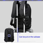 Bopai 751-006881 Business Anti-Diebstahl Wasserdichte Große Kapazität Doppel-Schultertasche mit USB-Ladeanschluss, Größe: 30x14x44cm, 751-006881
