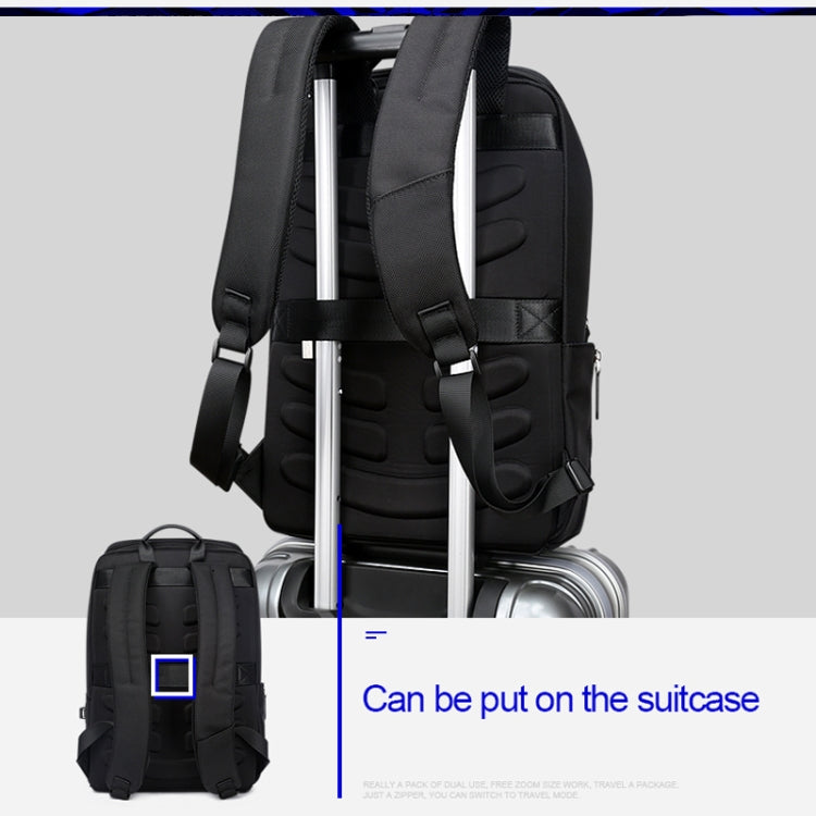 Bopai 751-006881 Business Anti-Diebstahl Wasserdichte Große Kapazität Doppel-Schultertasche mit USB-Ladeanschluss, Größe: 30x14x44cm, 751-006881