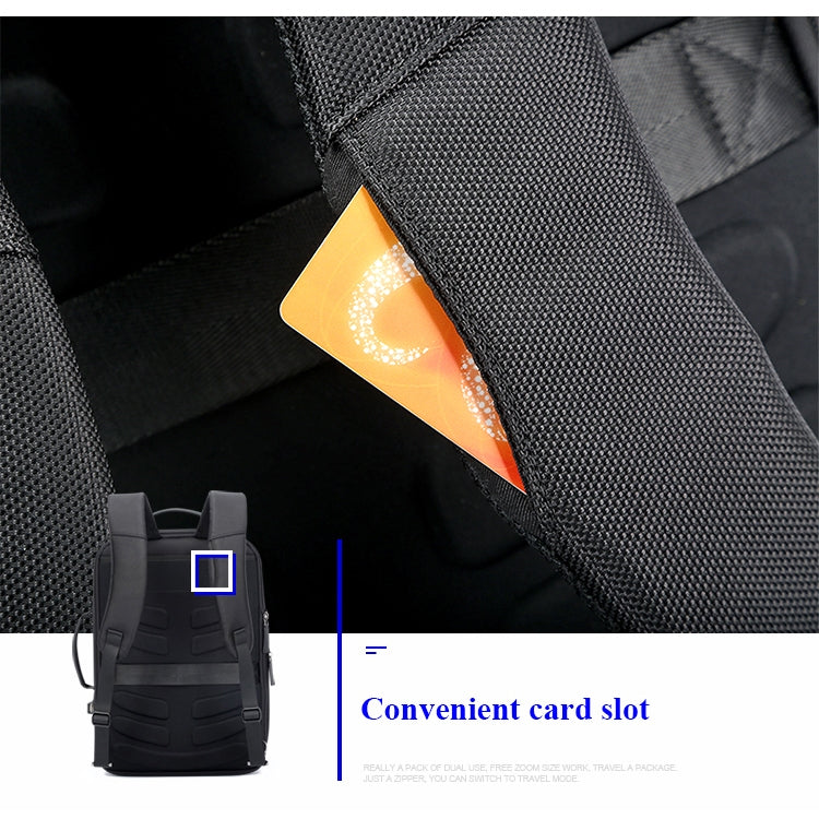 Bopai 751-006551 Große Kapazität Business Casual Atmungsaktiver Laptop-Rucksack mit externem USB-Anschluss, Größe: 30 x 12 x 44cm, 751-006551