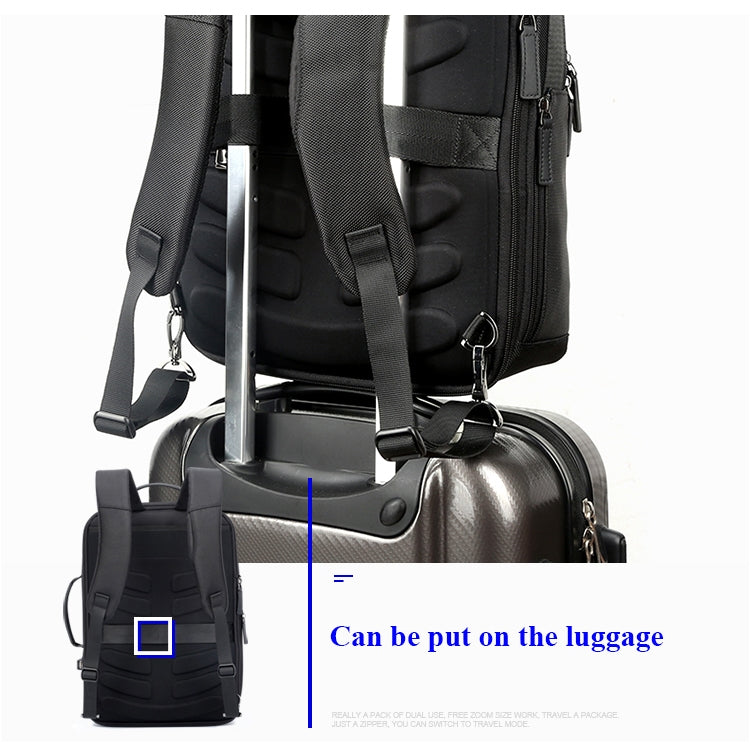 Bopai 751-006551 Große Kapazität Business Casual Atmungsaktiver Laptop-Rucksack mit externem USB-Anschluss, Größe: 30 x 12 x 44cm, 751-006551