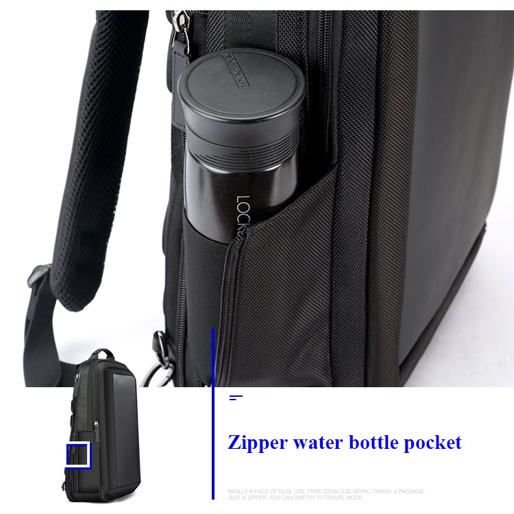Bopai 751-006551 Große Kapazität Business Casual Atmungsaktiver Laptop-Rucksack mit externem USB-Anschluss, Größe: 30 x 12 x 44cm, 751-006551