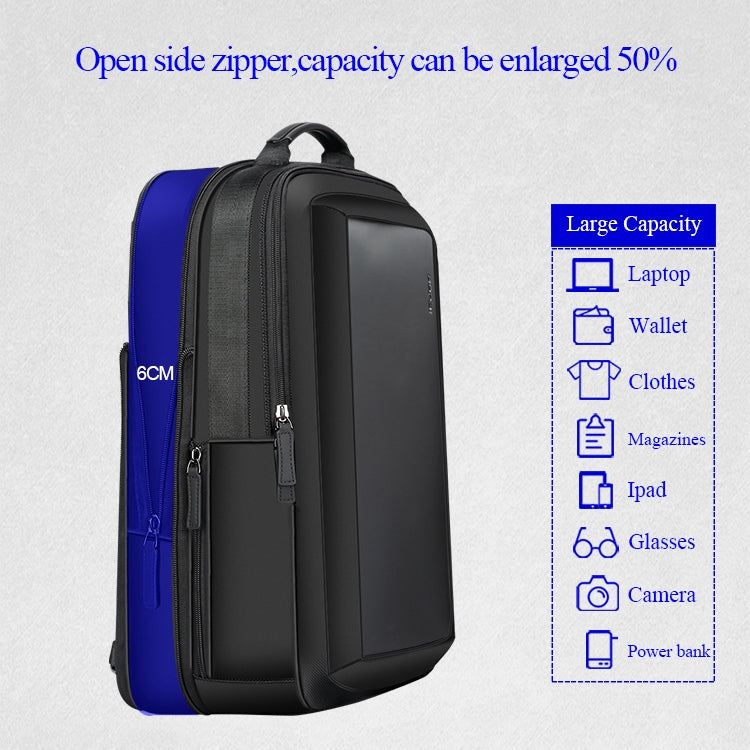 Bopai 751-006551 Große Kapazität Business Casual Atmungsaktiver Laptop-Rucksack mit externem USB-Anschluss, Größe: 30 x 12 x 44cm, 751-006551