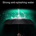 Automatischer leichter tragbarer dreifach faltbarer wasserdichter UV-Schutz-Regenschirm