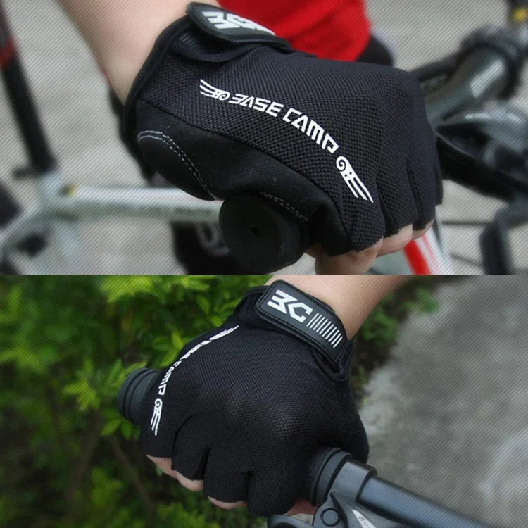 BaseCamp BC-204 Fahrrad-Halbfingerhandschuhe aus Lycra, Größe: M, Größe: M
