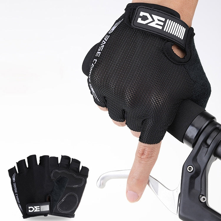 BaseCamp BC-204 Fahrrad-Halbfingerhandschuhe Lycra-Gewebe Radhandschuhe, Größe: L, Größe: L