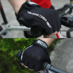 BaseCamp BC-204 Fahrrad-Halbfingerhandschuhe Lycra-Gewebe Radhandschuhe, Größe: L, Größe: L