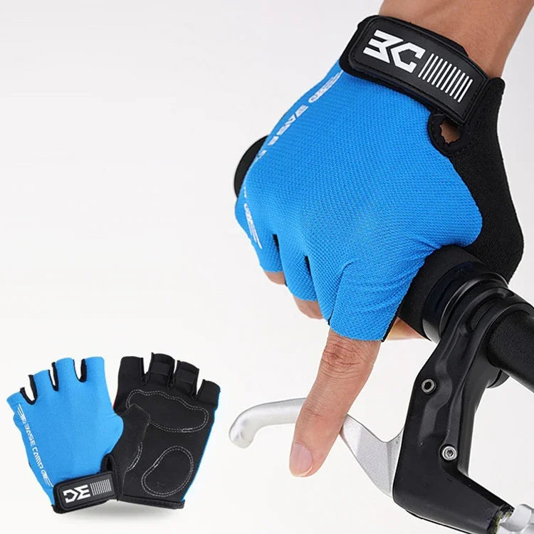 BaseCamp BC-204 Fahrrad-Halbfingerhandschuhe Lycra-Gewebe Radhandschuhe, Größe: L, Größe: L