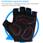 BaseCamp BC-204 Bicycle Half Finger Gloves Lycra Fabric Cycling Gloves, Size: XL, Size: XL