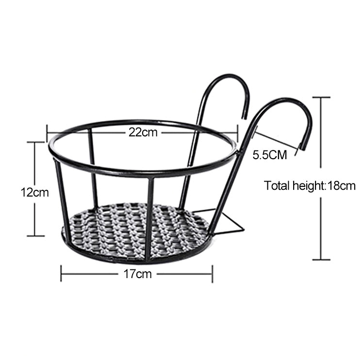 Eisen Metall Geländer Topfpflanzenregale Hängender Blumentopfhalter