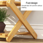 6-stöckiger Balkon Wohnzimmer Klappbarer Massivholz-Blumenständer Topfpflanzenregale, Länge: 100cm, 100cm 6-stöckig