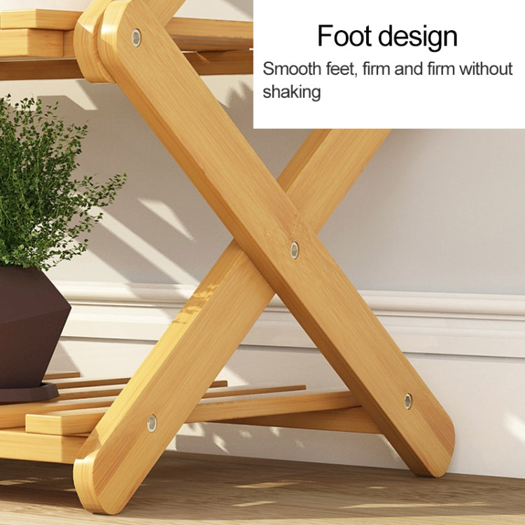 6-stöckiger Balkon Wohnzimmer Klappbarer Massivholz-Blumenständer Topfpflanzenregale, Länge: 100cm, 100cm 6-stöckig