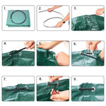132 Gallonen 500L PP Garten Laubsäcke Grüne Abfallsäcke, Größe: 80cm x 100cm, 500L