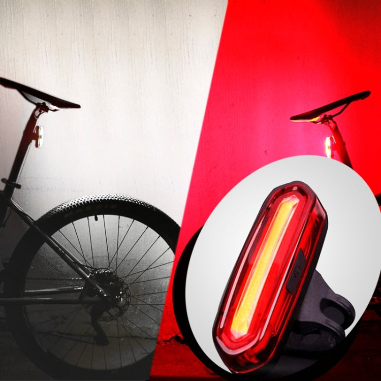 AQY-096 IPX4 Abnehmbares USB Wiederaufladbares Dual-Farb LED Fahrrad-Rücklicht, Weiß & Rot, Blau & Rot