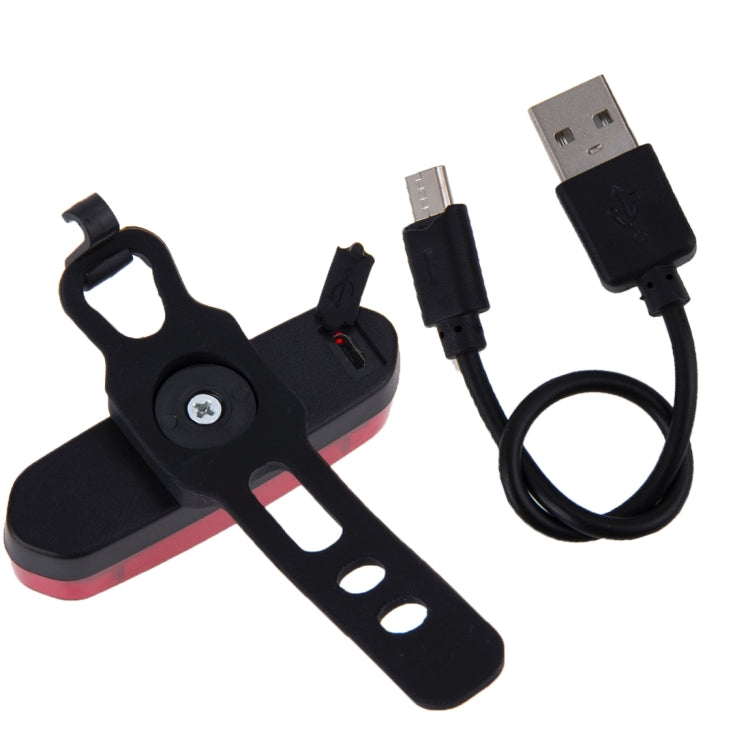 AQY-096 IPX4 Abnehmbares USB Wiederaufladbares Dual-Farb LED Fahrrad-Rücklicht, Weiß & Rot, Blau & Rot