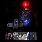 AQY-096 IPX4 Abnehmbares USB Wiederaufladbares Dual-Farb LED Fahrrad-Rücklicht, Weiß & Rot, Blau & Rot