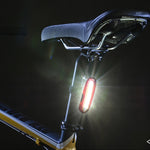 AQY-096 IPX4 Abnehmbares USB Wiederaufladbares Dual-Farb LED Fahrrad-Rücklicht, Weiß & Rot, Blau & Rot
