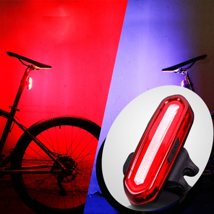 AQY-096 IPX4 Abnehmbares USB Wiederaufladbares Dual-Farb LED Fahrrad-Rücklicht, Weiß & Rot, Blau & Rot