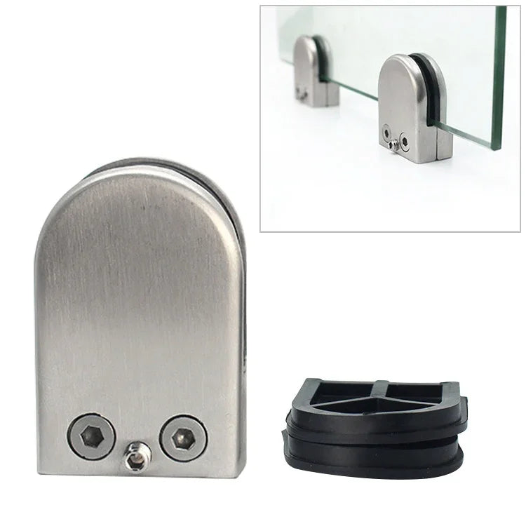 9-14mm Konkav gebogen, matt poliert, 201 Edelstahl, feste Klemme, Geländer, Glas, Holzschichtplatte, Klemmenhalterung, 9-14mm, gebogener Boden, 201 Edelstahl