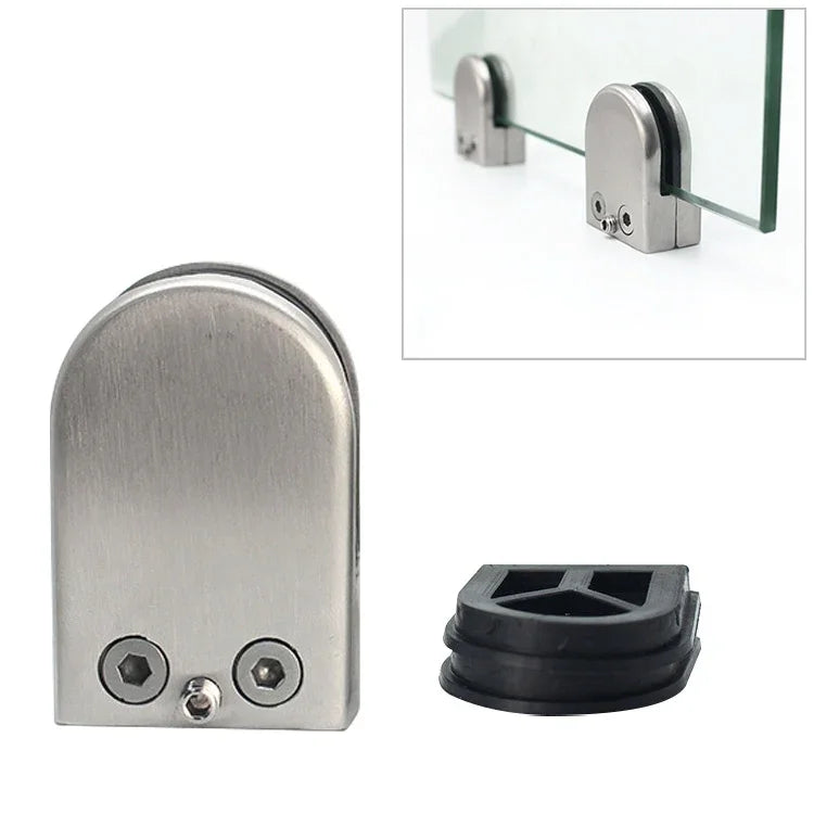 5-8mm konkav gebogener Boden matt poliert 304 Edelstahl fester Clip Geländer Glas Holzplatte Klemmhalterung, 5-8mm, gebogener Boden, 304 Edelstahl