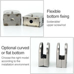 5-8mm Flat Bottom Matte Polished 304 Stainless Steel Fixed Clip Railing Glass Wood Layer Board Clamp Bracket, 5-8mm, Flat Bottom, 304 Stainless Steel